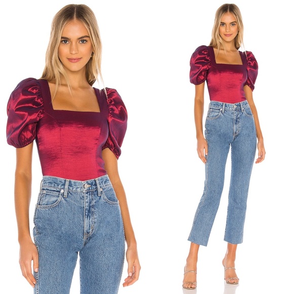 MAJORELLE Tops - Majorelle cruz bodysuit in marron size small